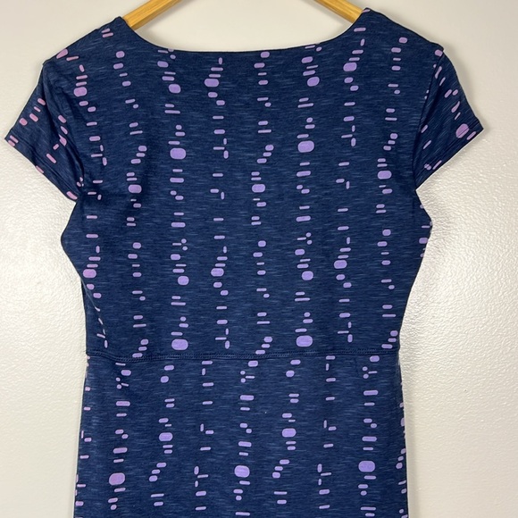 Toad&Co Rosemarie Navy and Light Blue Jersey Knit Dress Size Small EUC - Picture 10 of 16